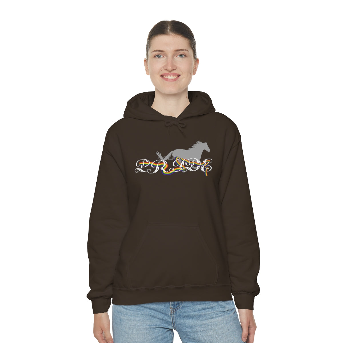 PRIDE in cursive Hooded Sweatshirt