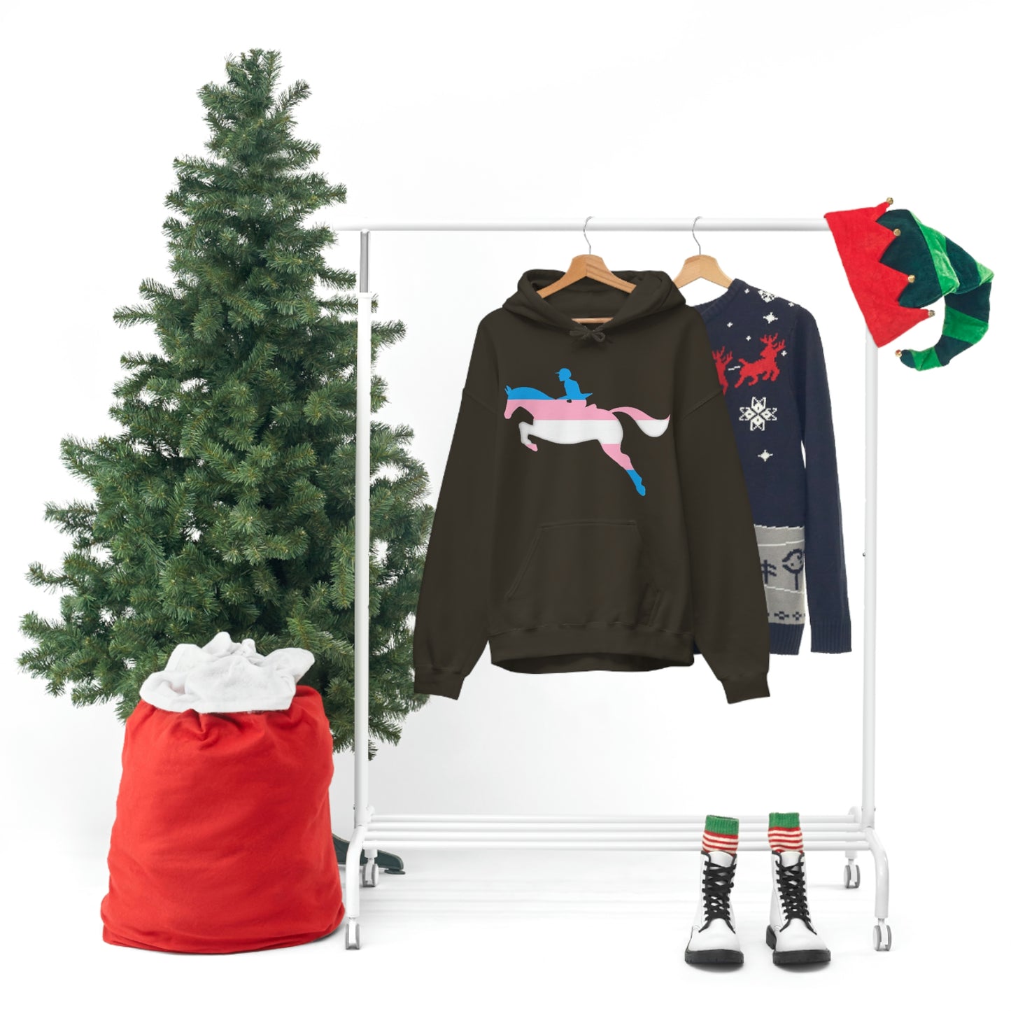 Transgender - PRIDE, LOVE, and HORSES Hooded Sweatshirt