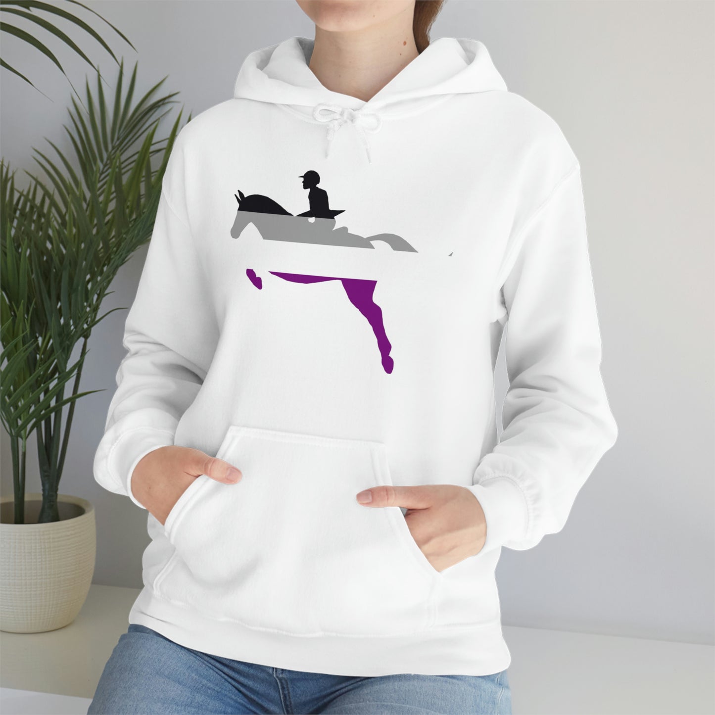 Asexual - PRIDE, LOVE, and HORSES Hooded Sweatshirt