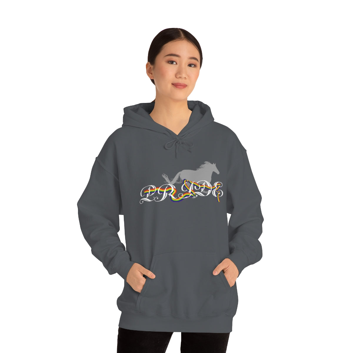 PRIDE in cursive Hooded Sweatshirt
