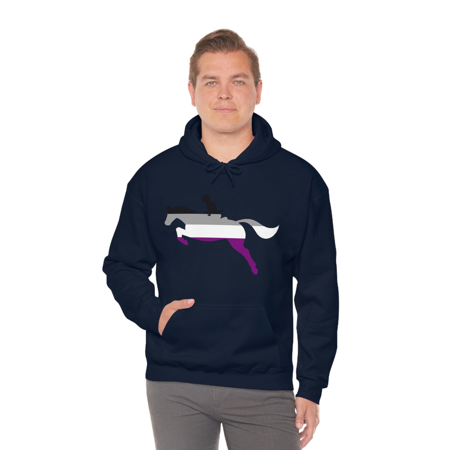 Asexual - PRIDE, LOVE, and HORSES Hooded Sweatshirt