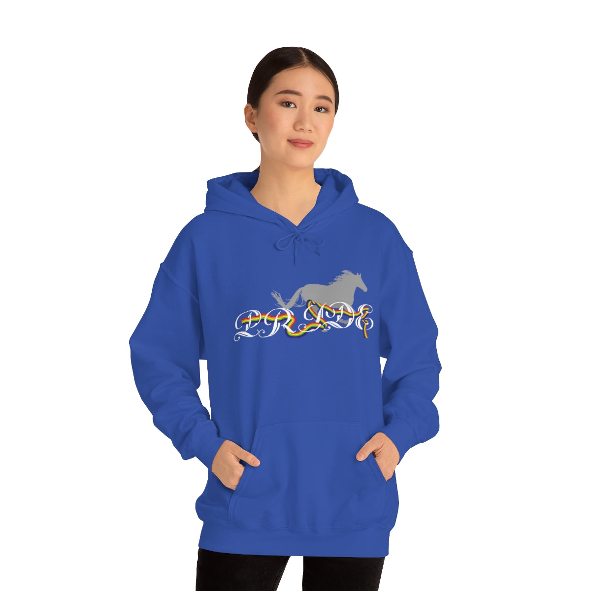 PRIDE in cursive Hooded Sweatshirt