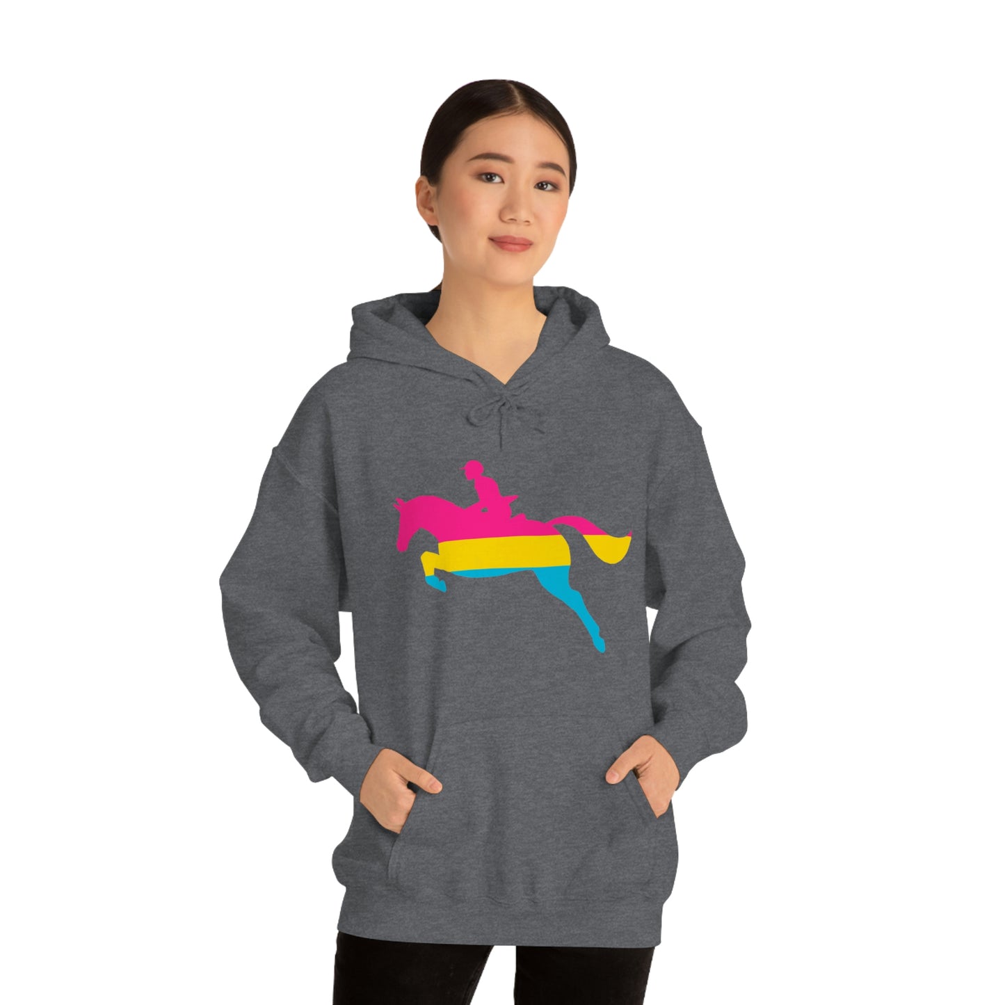 Pansexual - PRIDE, LOVE, and HORSES Hooded Sweatshirt