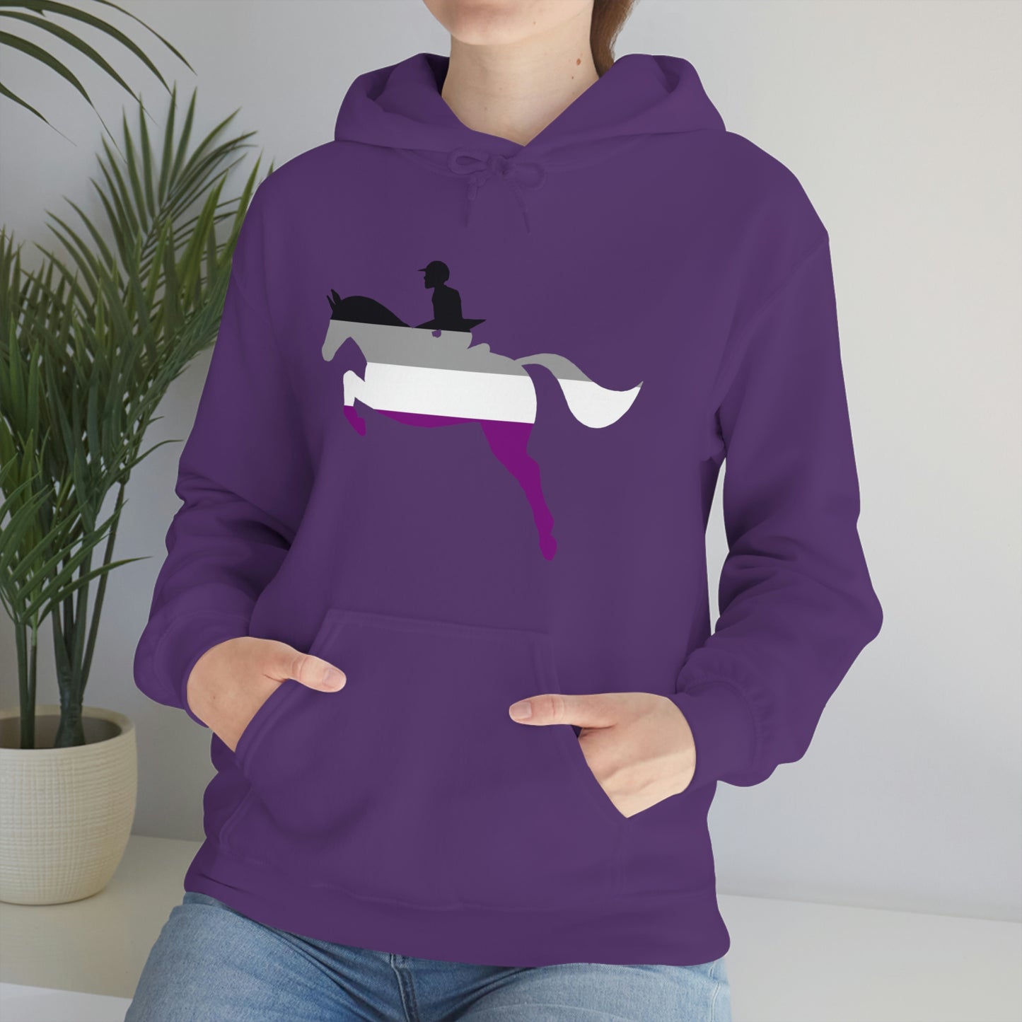 Asexual - PRIDE, LOVE, and HORSES Hooded Sweatshirt