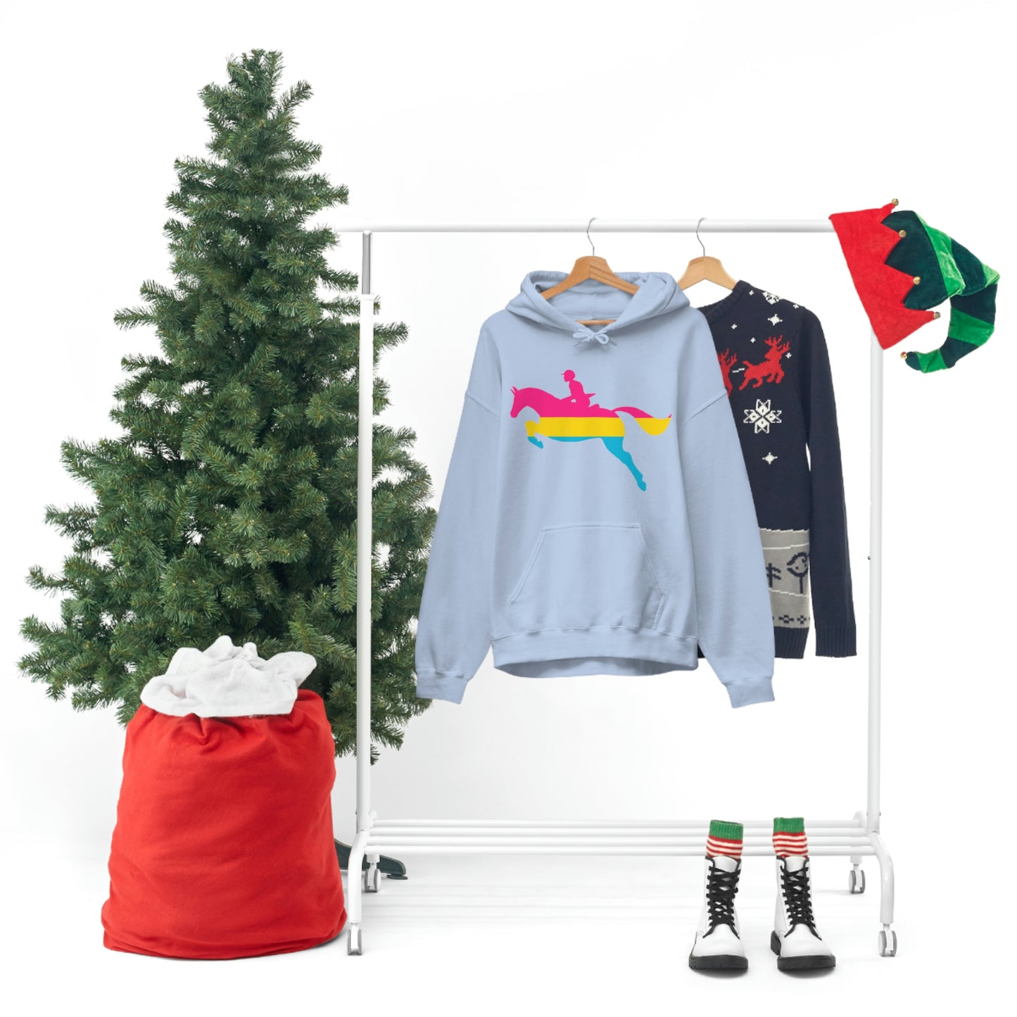 Pansexual - PRIDE, LOVE, and HORSES Hooded Sweatshirt