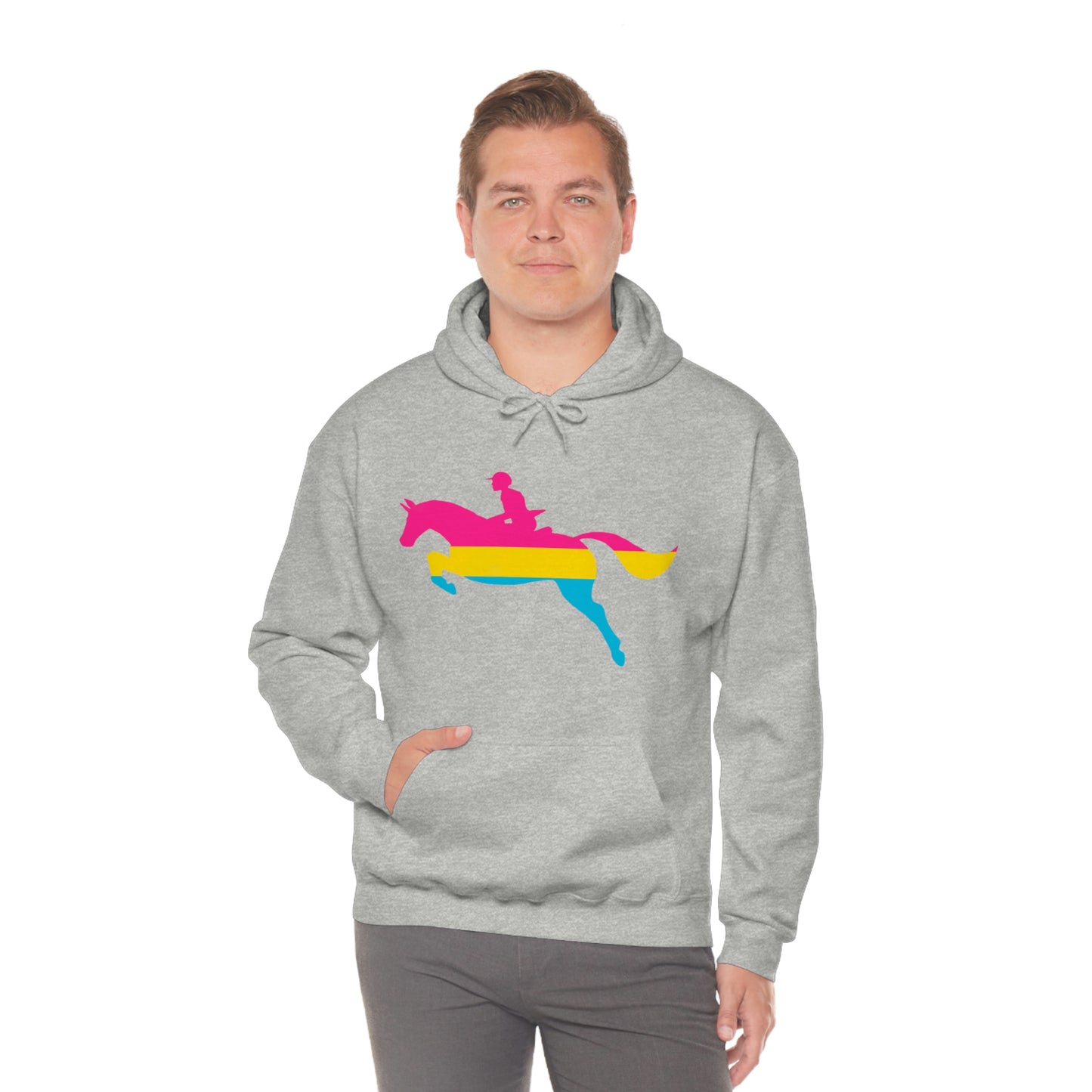 Pansexual - PRIDE, LOVE, and HORSES Hooded Sweatshirt
