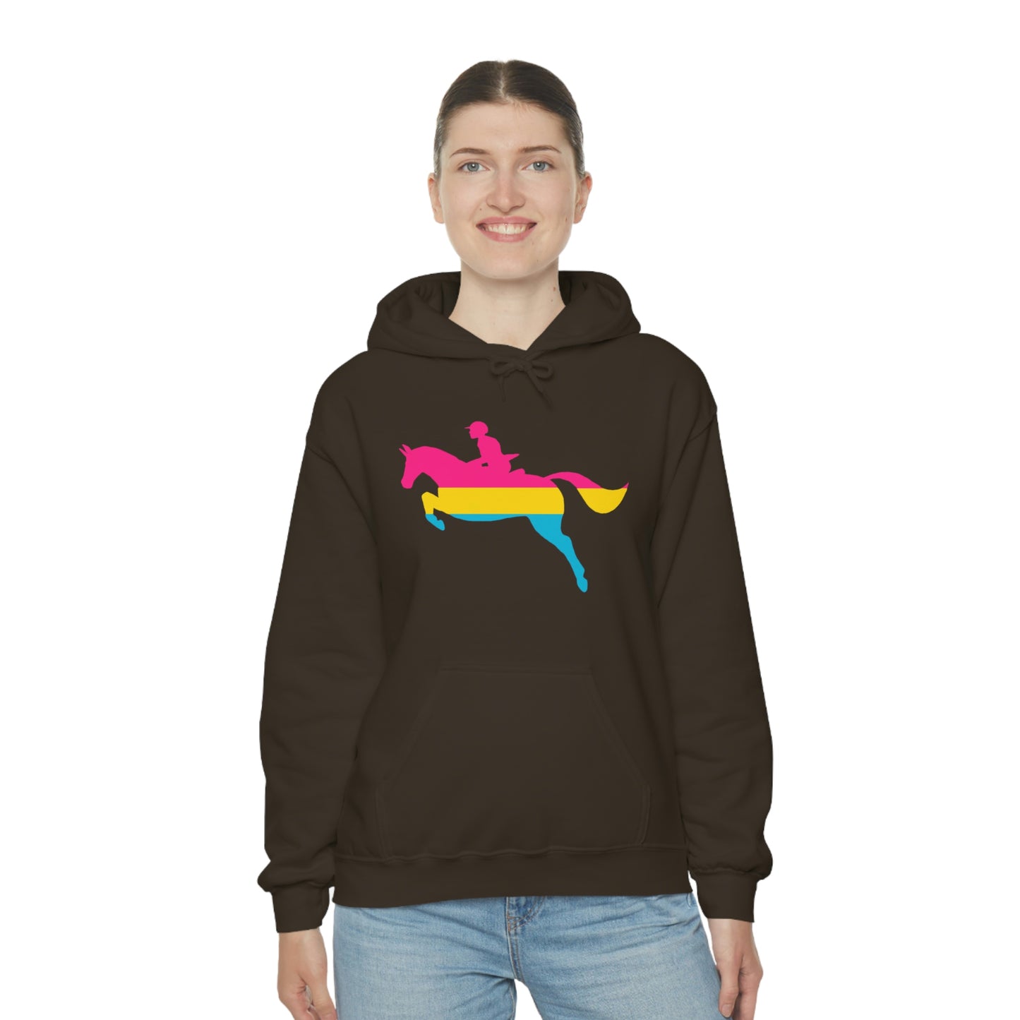 Pansexual - PRIDE, LOVE, and HORSES Hooded Sweatshirt