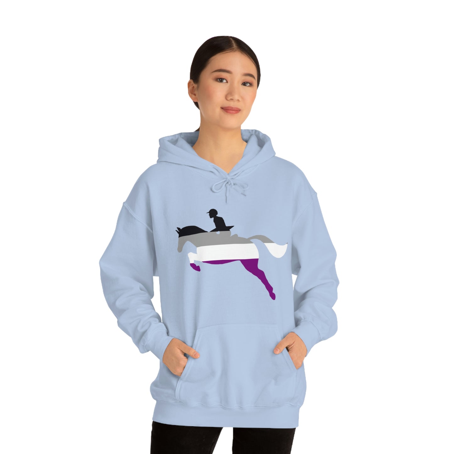 Asexual - PRIDE, LOVE, and HORSES Hooded Sweatshirt