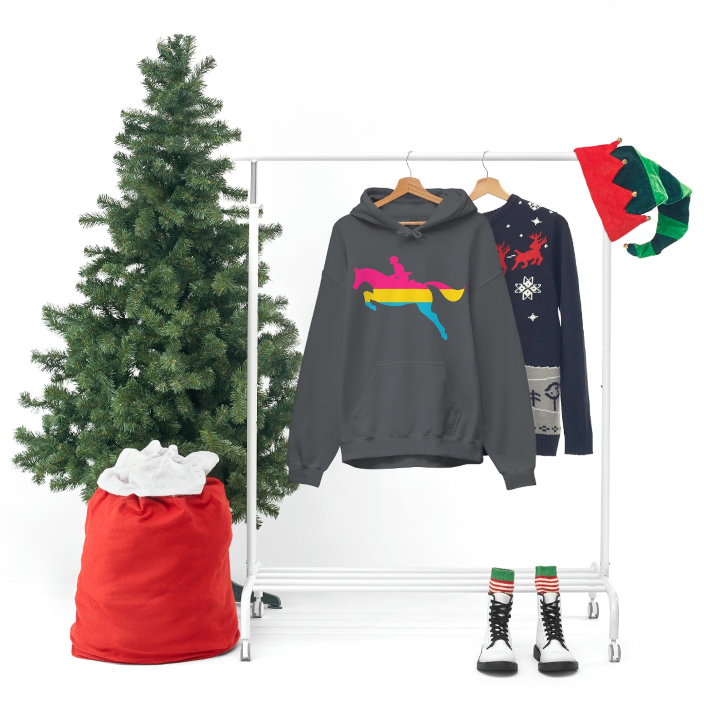 Pansexual - PRIDE, LOVE, and HORSES Hooded Sweatshirt