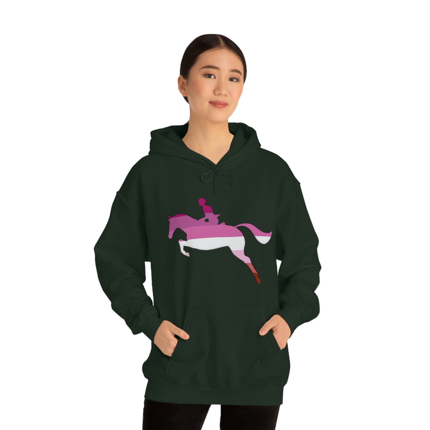 Lesbian - PRIDE, LOVE, and HORSES Hooded Sweatshirt