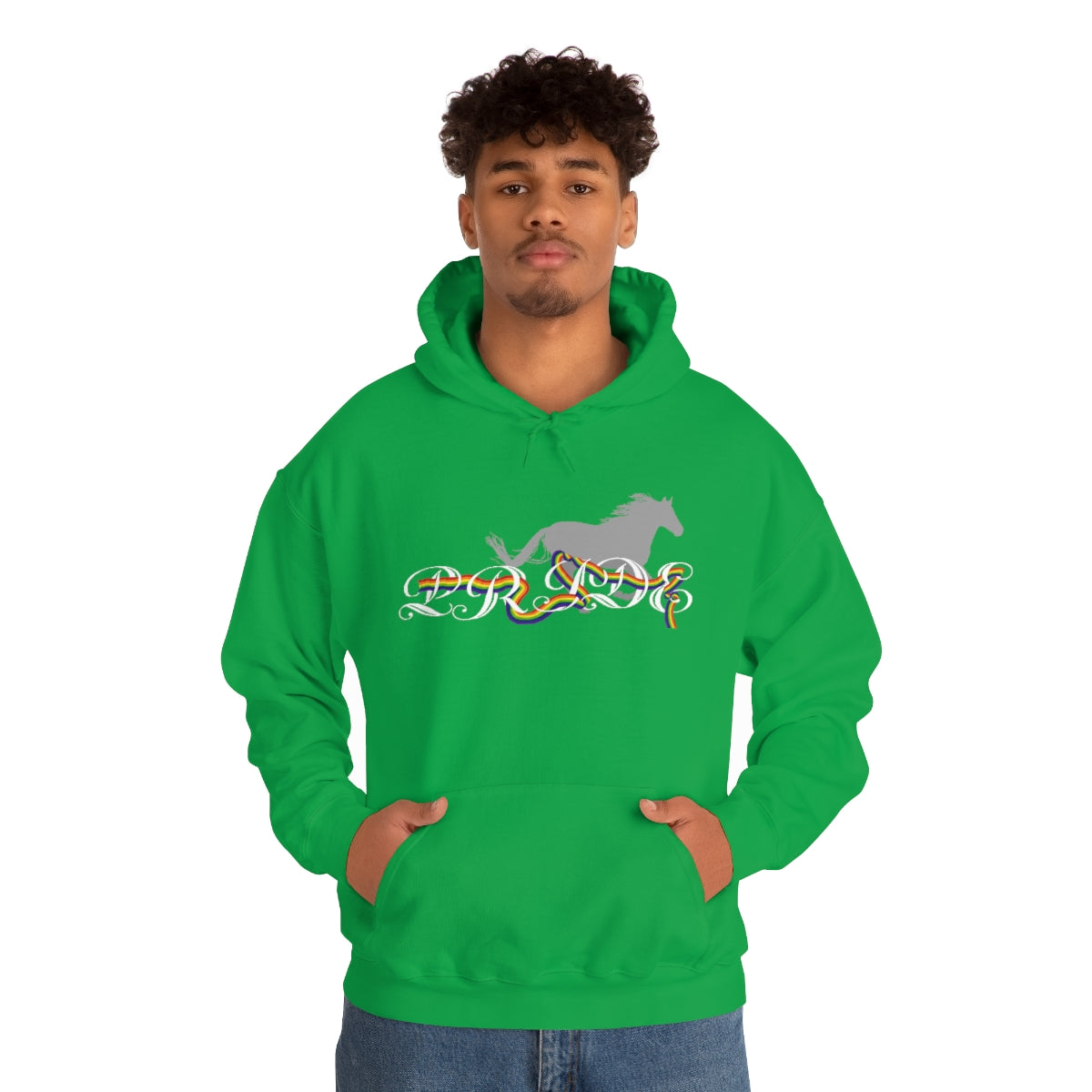 PRIDE in cursive Hooded Sweatshirt