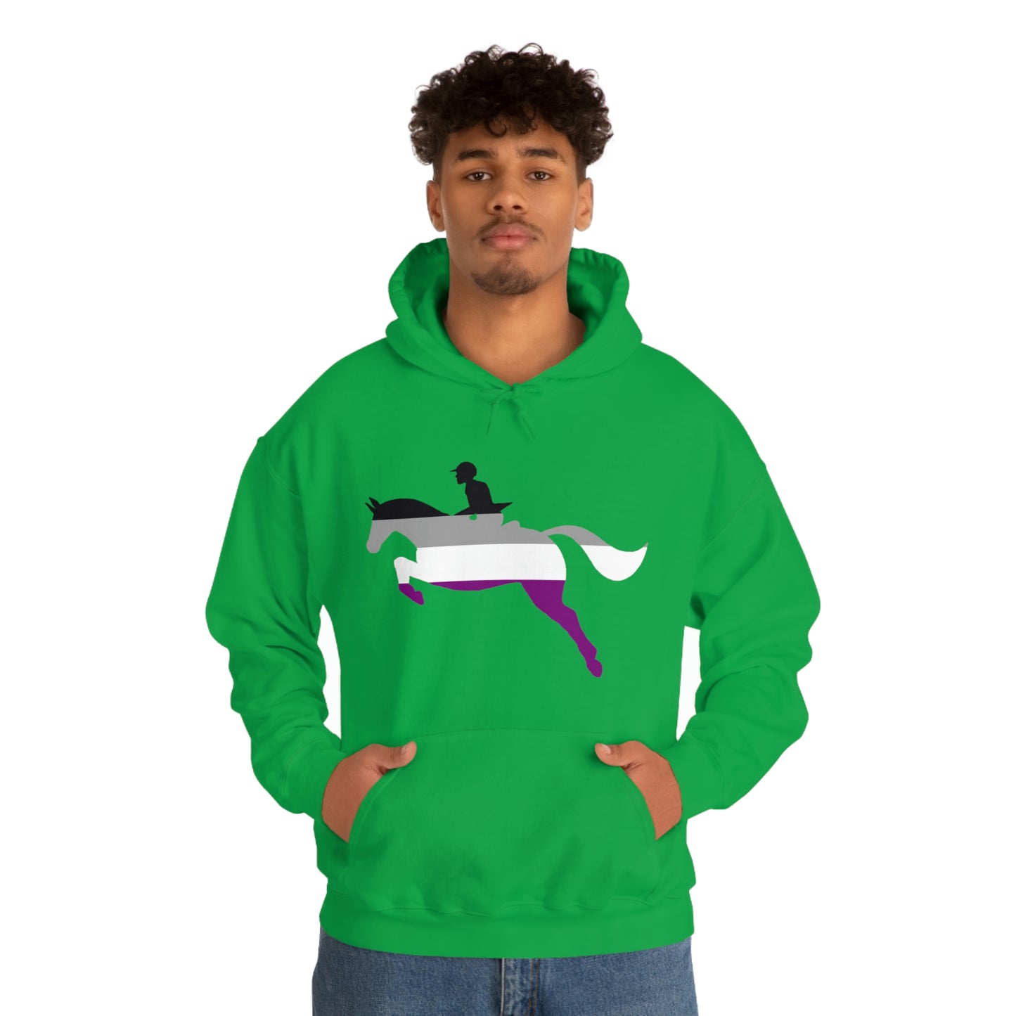 Asexual - PRIDE, LOVE, and HORSES Hooded Sweatshirt