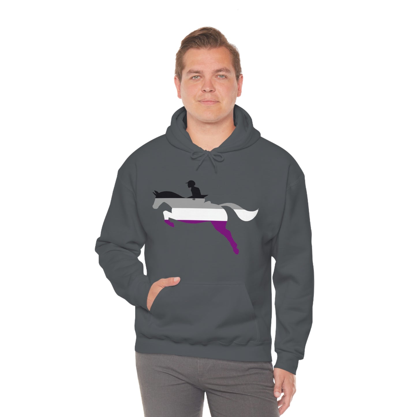 Asexual - PRIDE, LOVE, and HORSES Hooded Sweatshirt