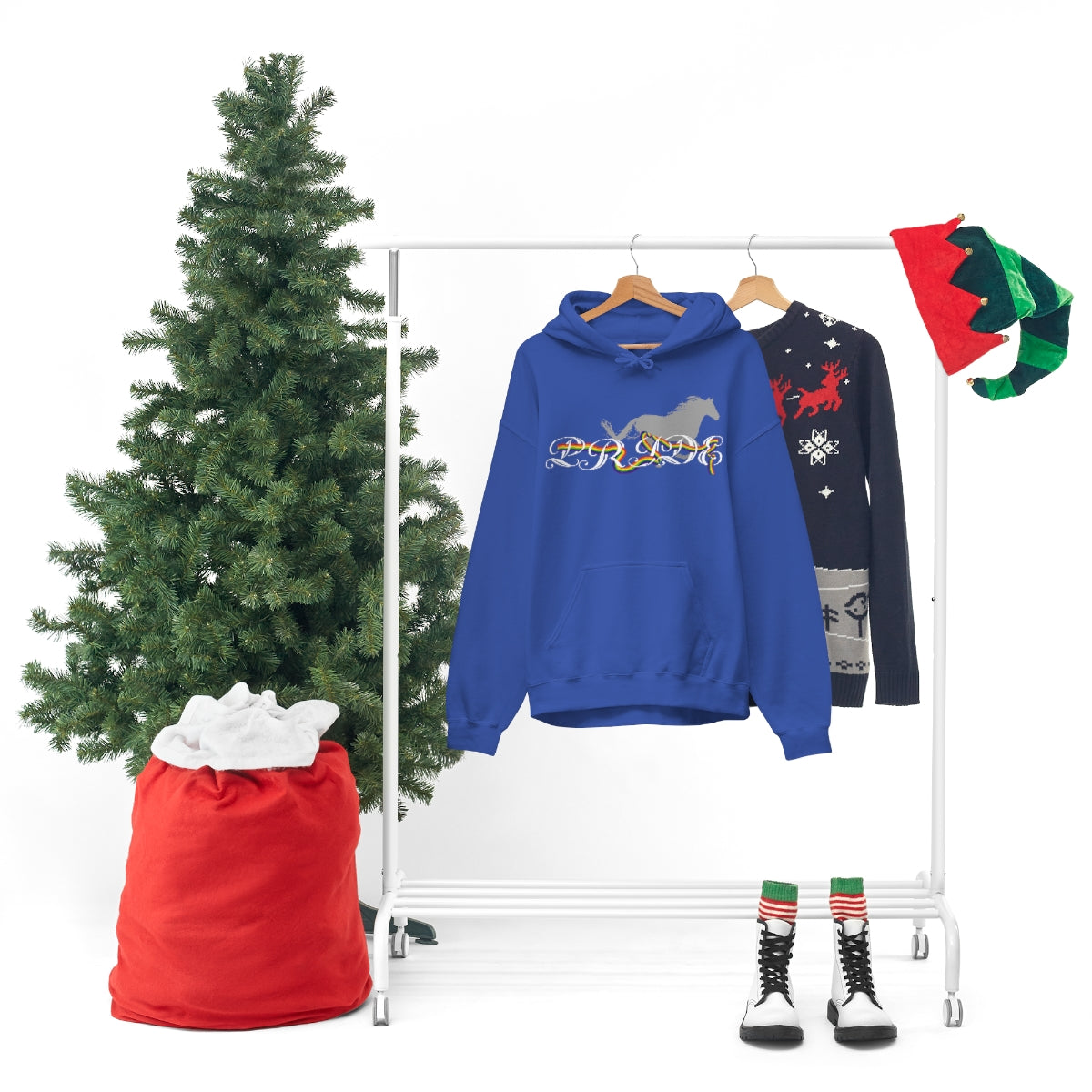PRIDE in cursive Hooded Sweatshirt