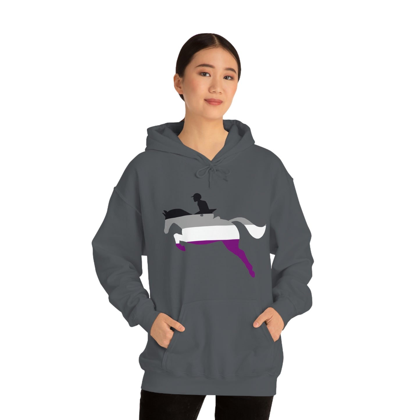Asexual - PRIDE, LOVE, and HORSES Hooded Sweatshirt