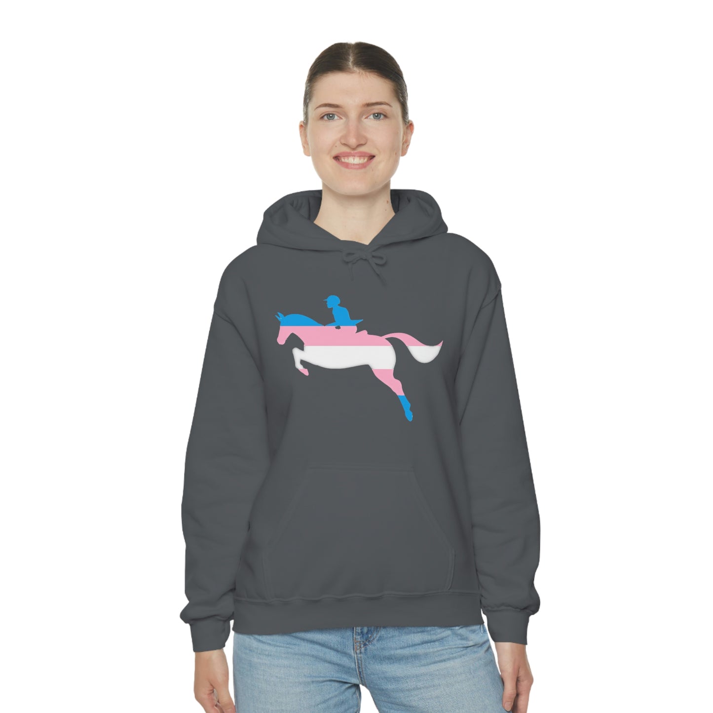 Transgender - PRIDE, LOVE, and HORSES Hooded Sweatshirt