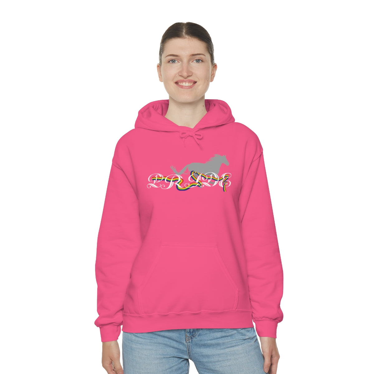 PRIDE in cursive Hooded Sweatshirt