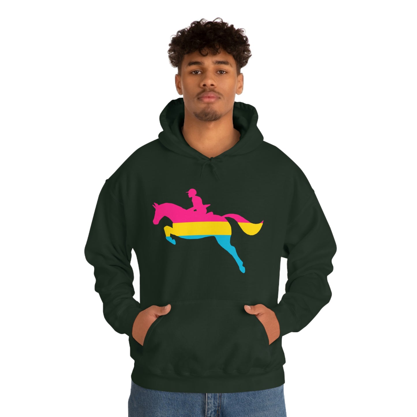 Pansexual - PRIDE, LOVE, and HORSES Hooded Sweatshirt
