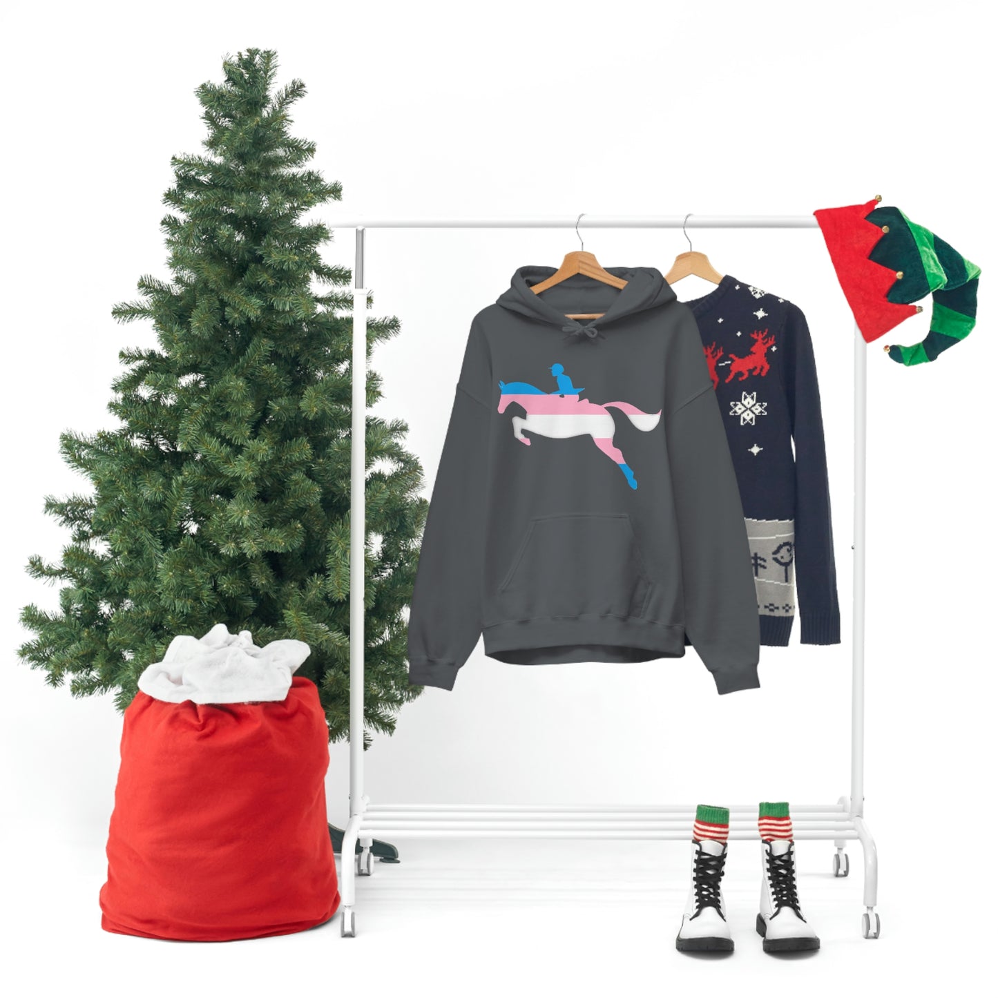 Transgender - PRIDE, LOVE, and HORSES Hooded Sweatshirt