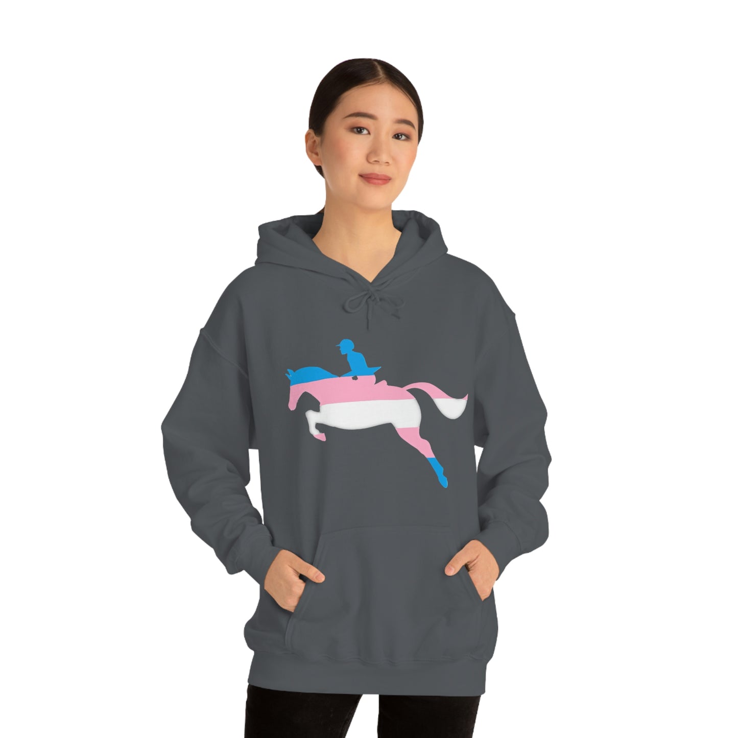 Transgender - PRIDE, LOVE, and HORSES Hooded Sweatshirt