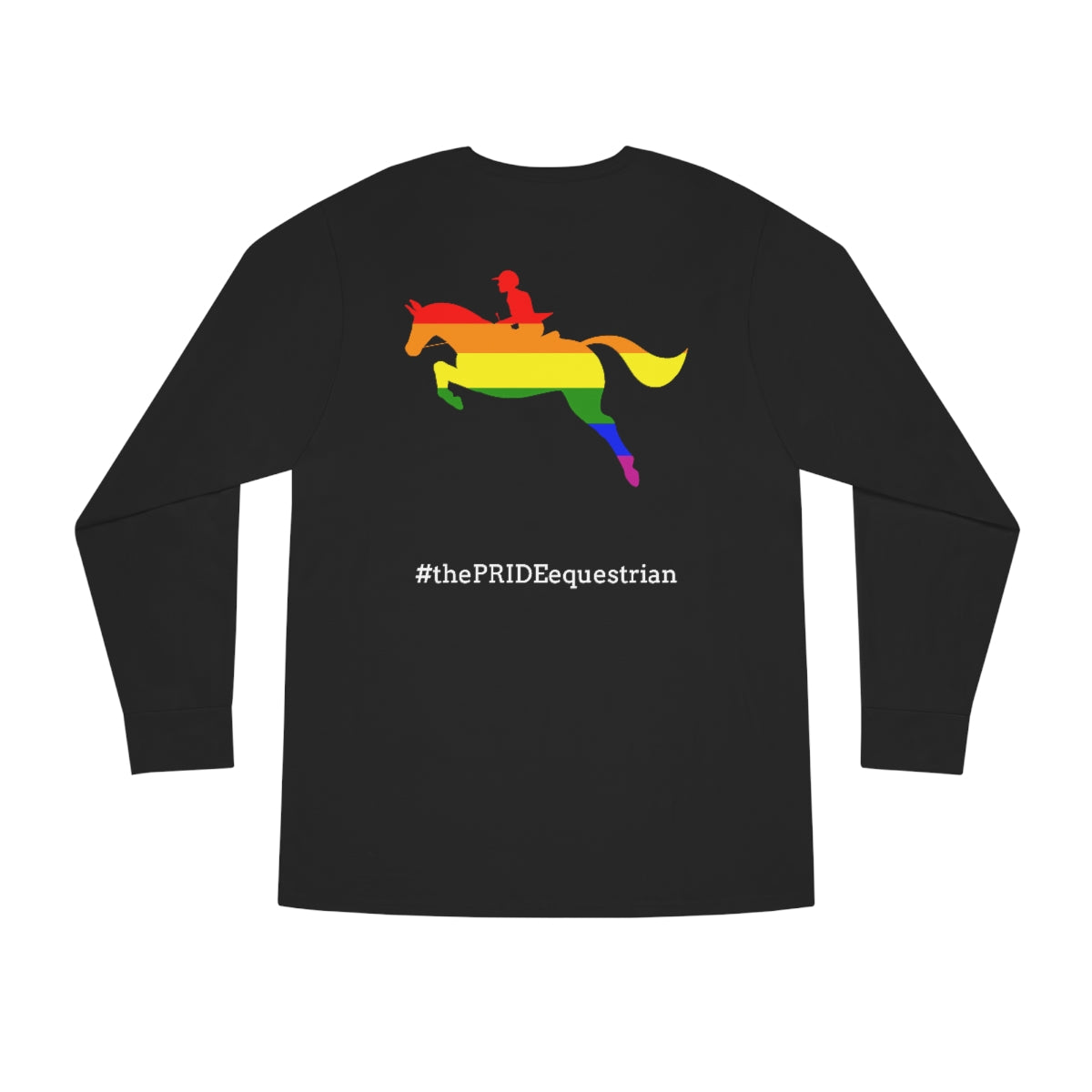 PRIDE in Cursive Long Sleeve Crewneck Tee