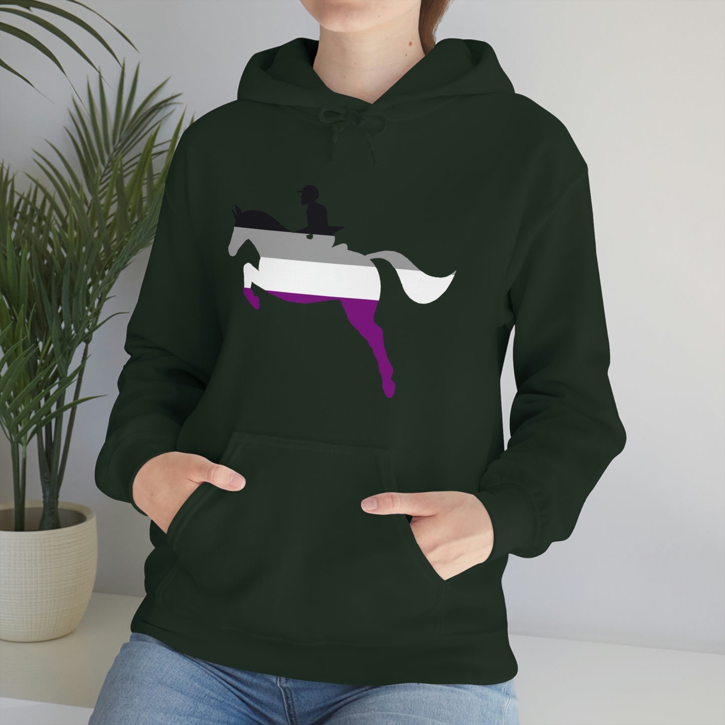 Asexual - PRIDE, LOVE, and HORSES Hooded Sweatshirt