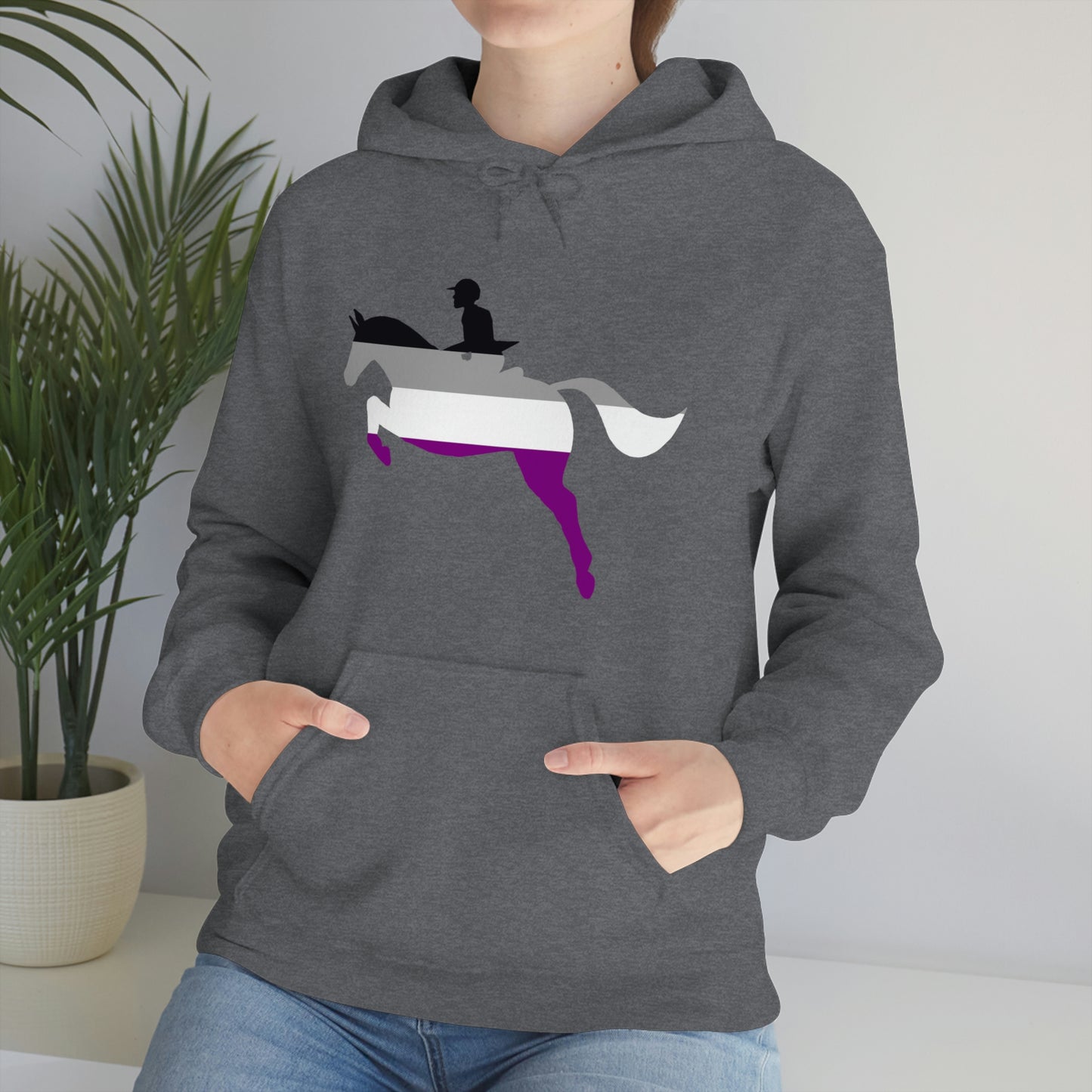 Asexual - PRIDE, LOVE, and HORSES Hooded Sweatshirt