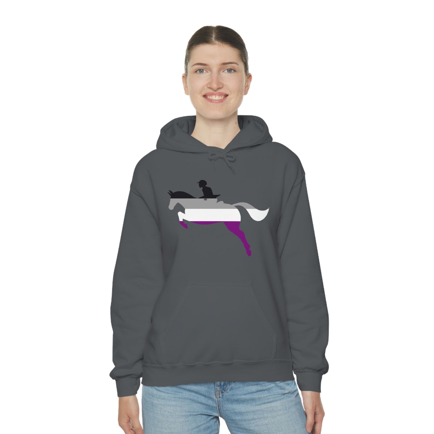Asexual - PRIDE, LOVE, and HORSES Hooded Sweatshirt
