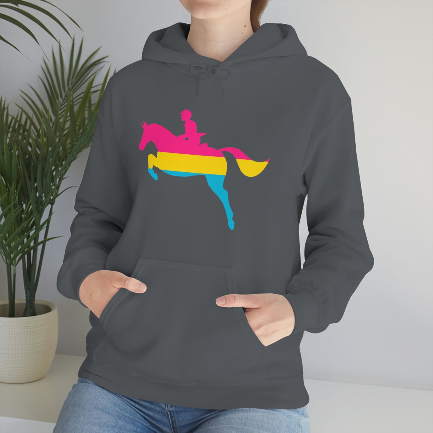 Pansexual - PRIDE, LOVE, and HORSES Hooded Sweatshirt