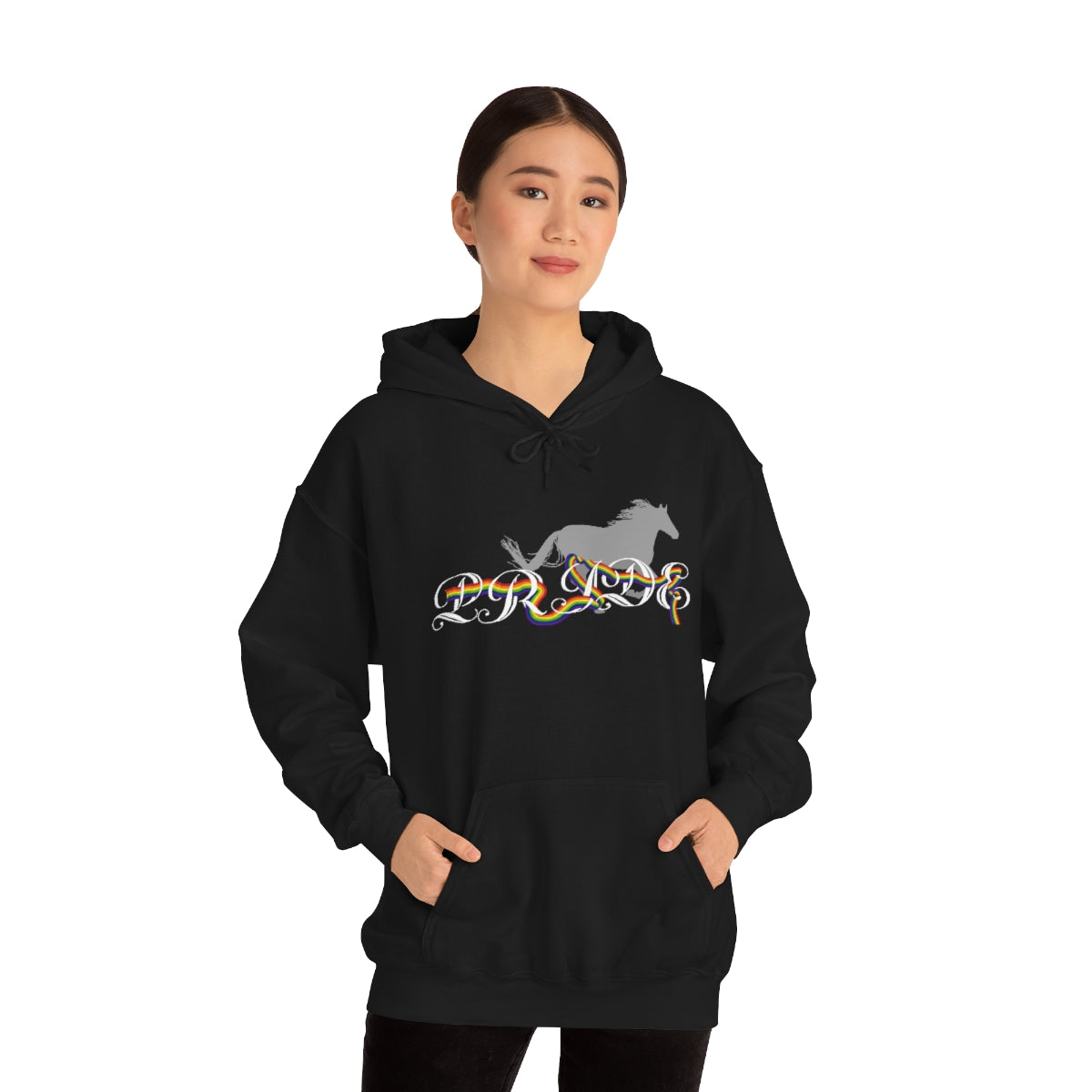 PRIDE in cursive Hooded Sweatshirt