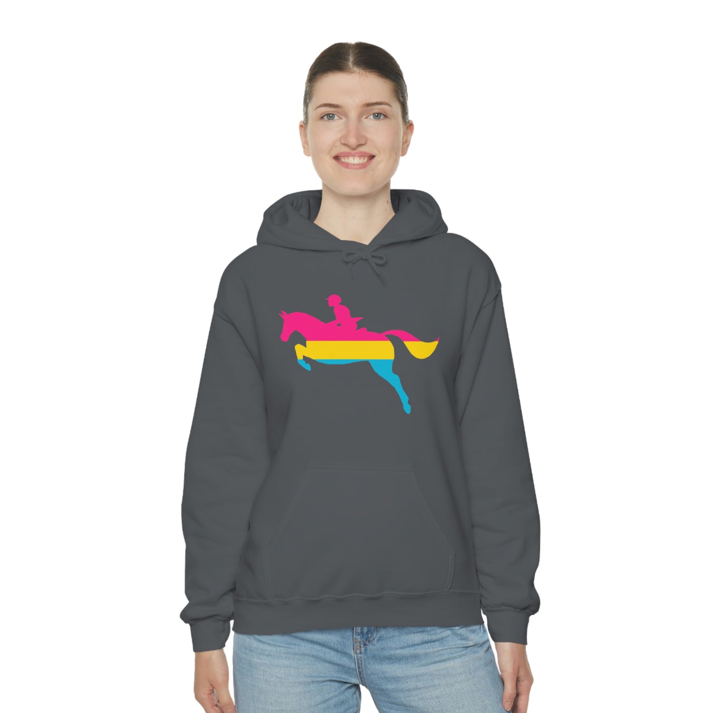 Pansexual - PRIDE, LOVE, and HORSES Hooded Sweatshirt
