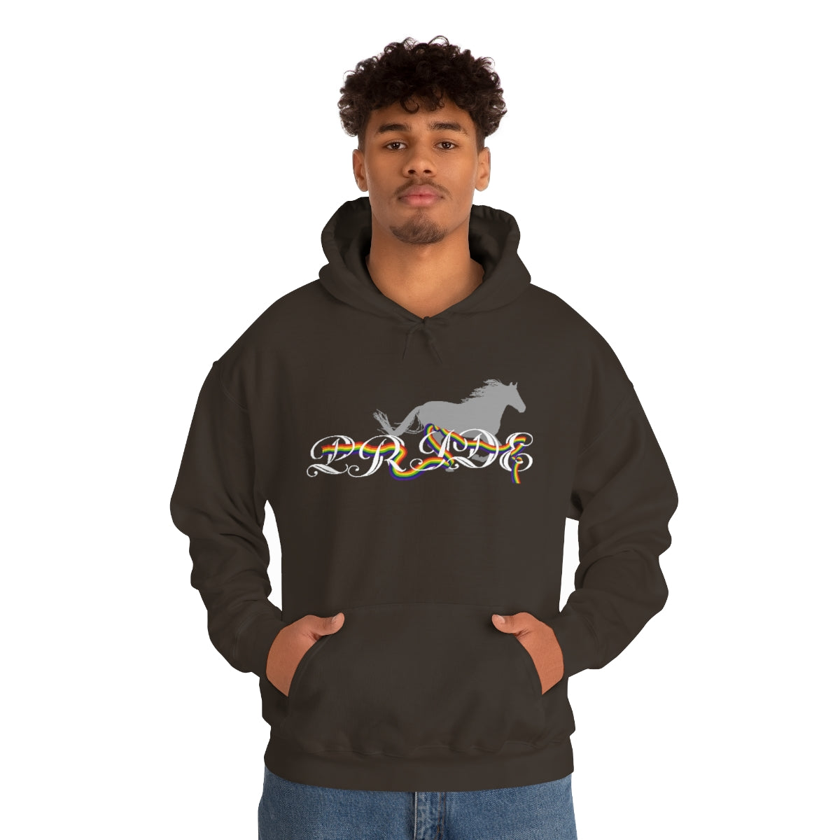 PRIDE in cursive Hooded Sweatshirt
