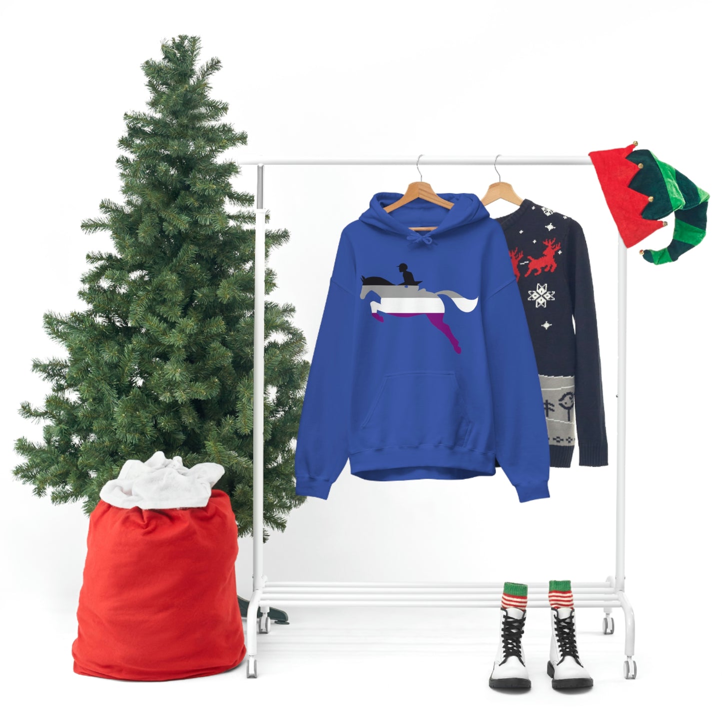 Asexual - PRIDE, LOVE, and HORSES Hooded Sweatshirt