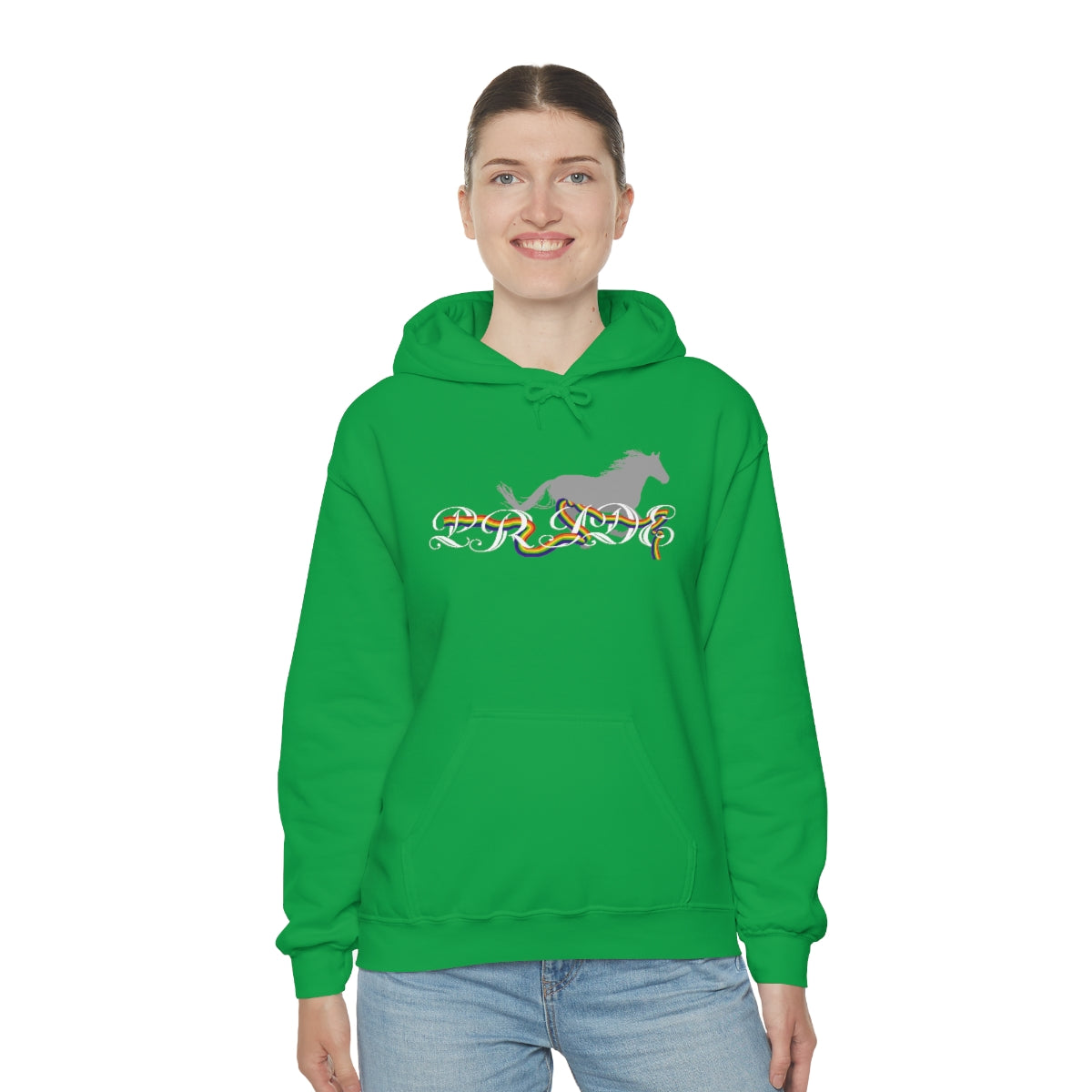 PRIDE in cursive Hooded Sweatshirt