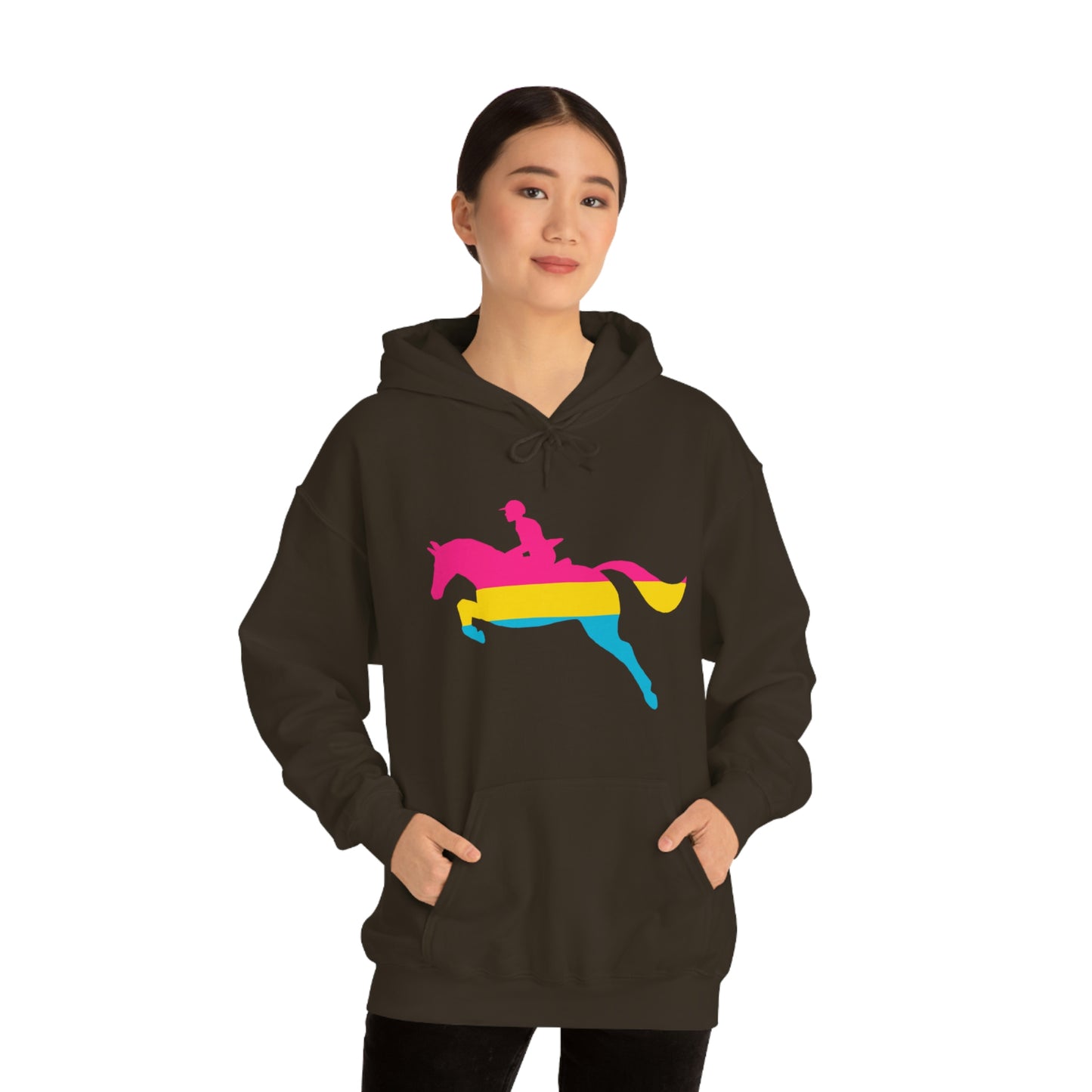 Pansexual - PRIDE, LOVE, and HORSES Hooded Sweatshirt