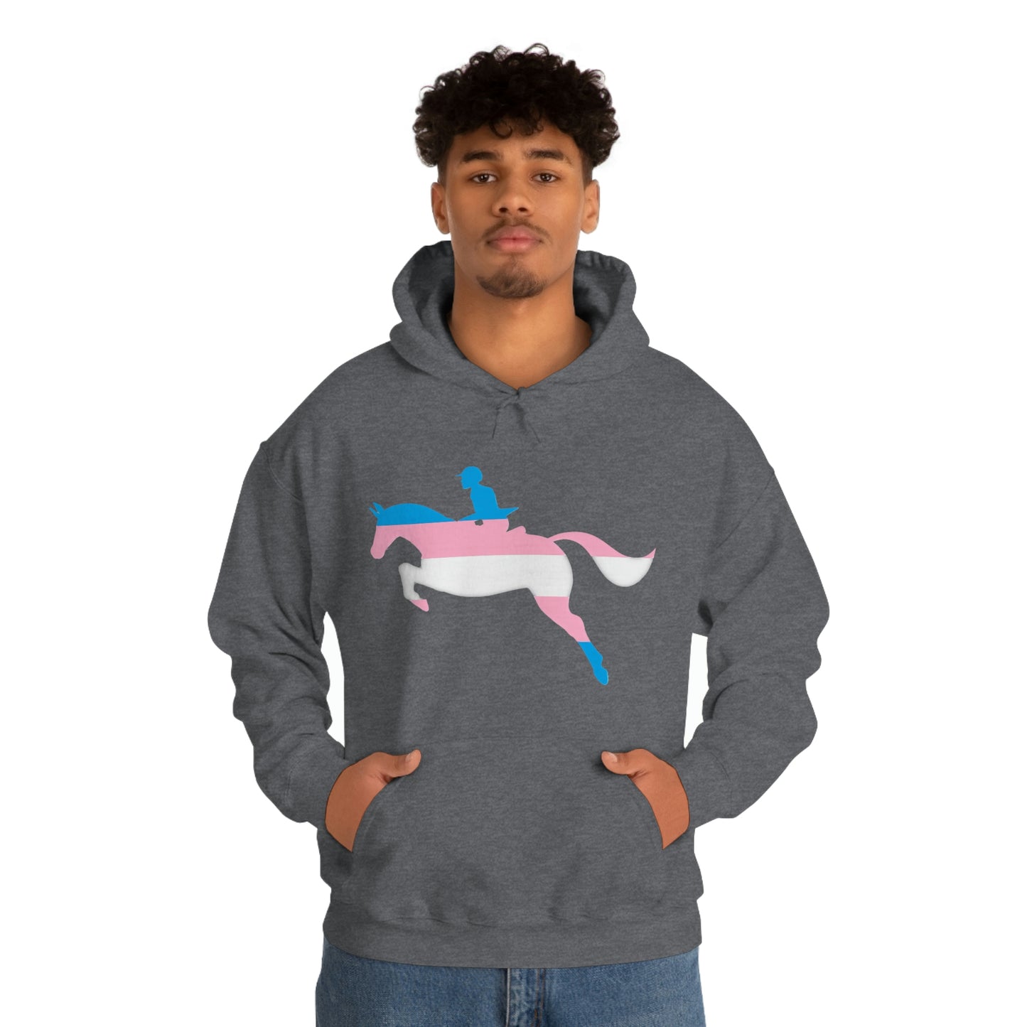 Transgender - PRIDE, LOVE, and HORSES Hooded Sweatshirt