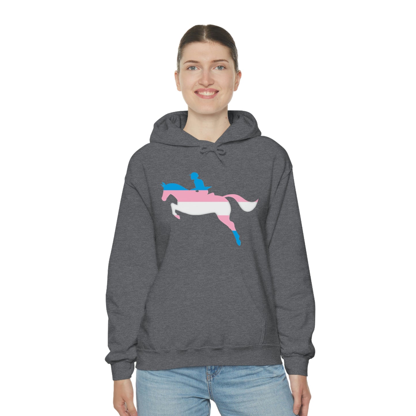 Transgender - PRIDE, LOVE, and HORSES Hooded Sweatshirt