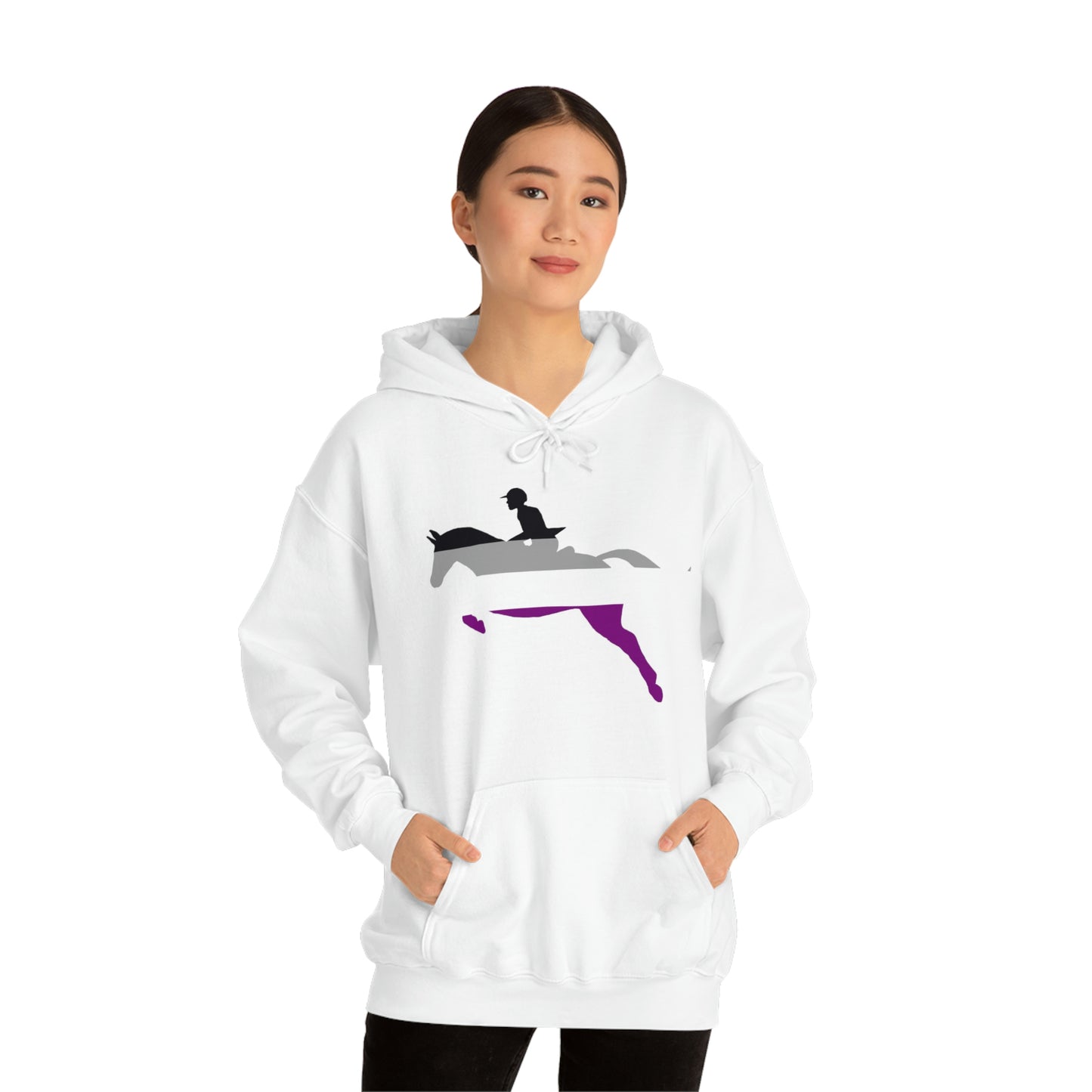 Asexual - PRIDE, LOVE, and HORSES Hooded Sweatshirt