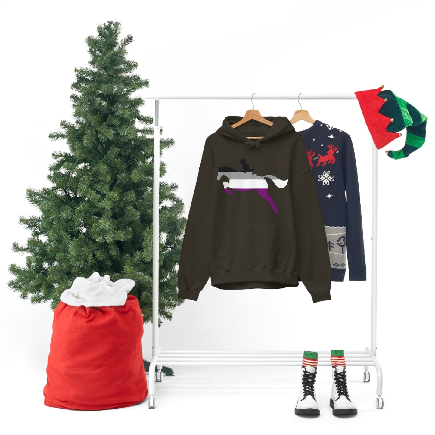 Asexual - PRIDE, LOVE, and HORSES Hooded Sweatshirt