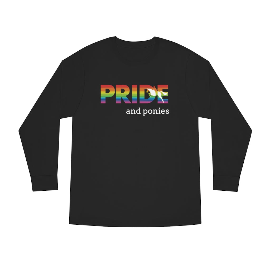 PRIDE and ponies Long Sleeve Crewneck Tee