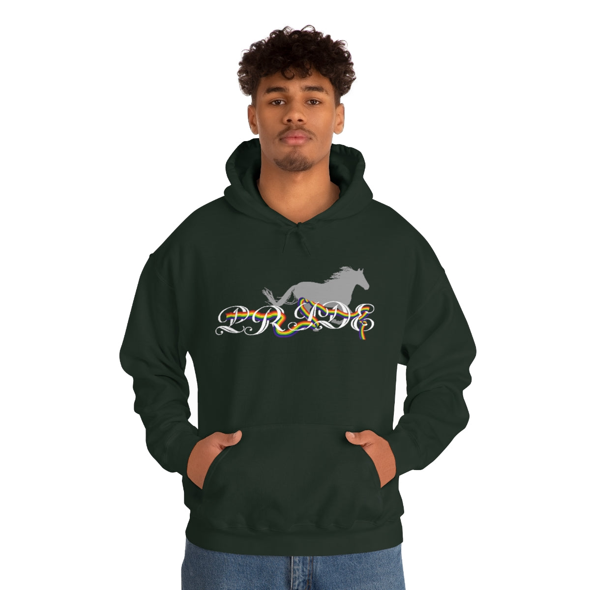 PRIDE in cursive Hooded Sweatshirt