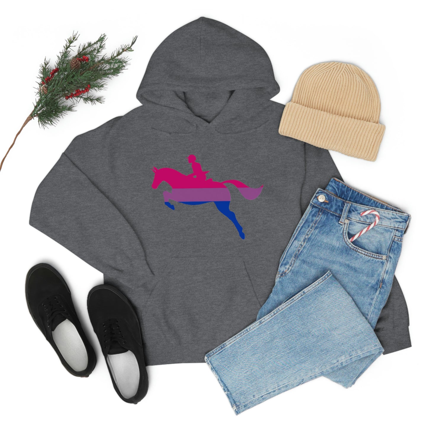 Bisexual - PRIDE, LOVE, and HORSES Hooded Sweatshirt