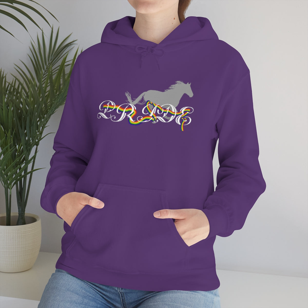 PRIDE in cursive Hooded Sweatshirt