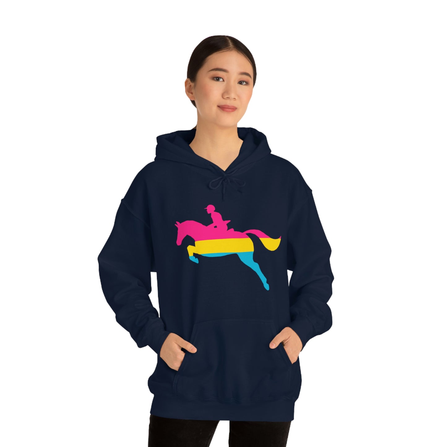 Pansexual - PRIDE, LOVE, and HORSES Hooded Sweatshirt