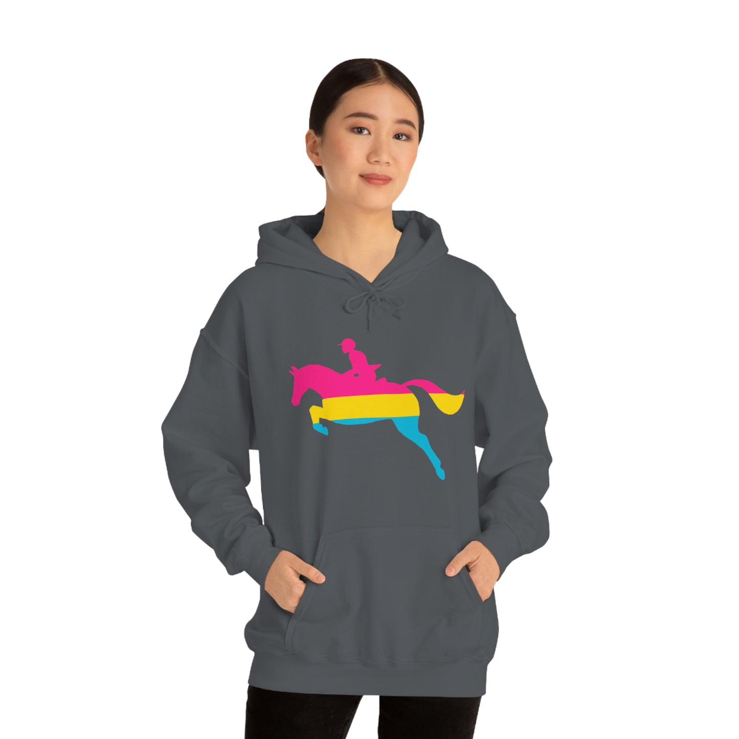 Pansexual - PRIDE, LOVE, and HORSES Hooded Sweatshirt