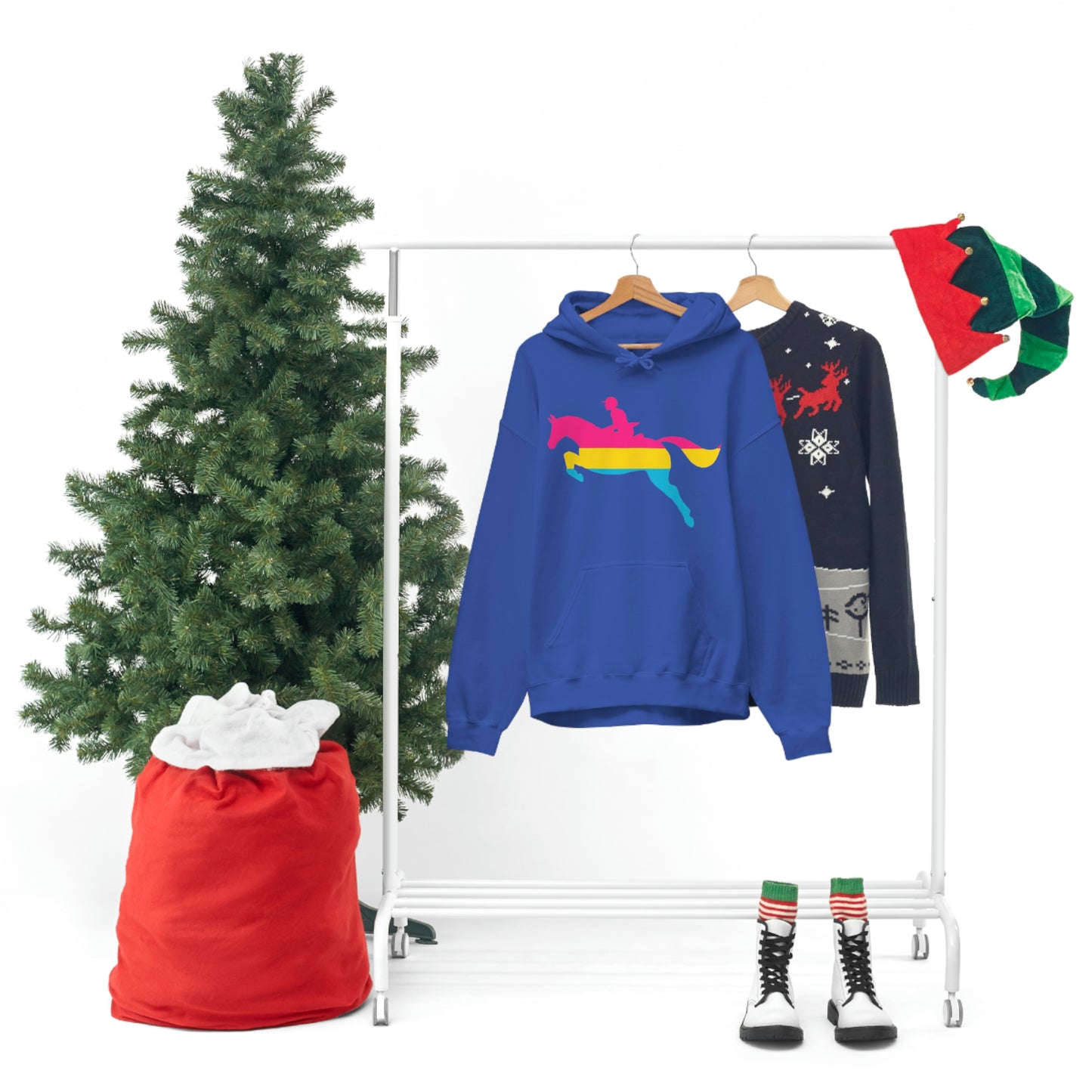 Pansexual - PRIDE, LOVE, and HORSES Hooded Sweatshirt