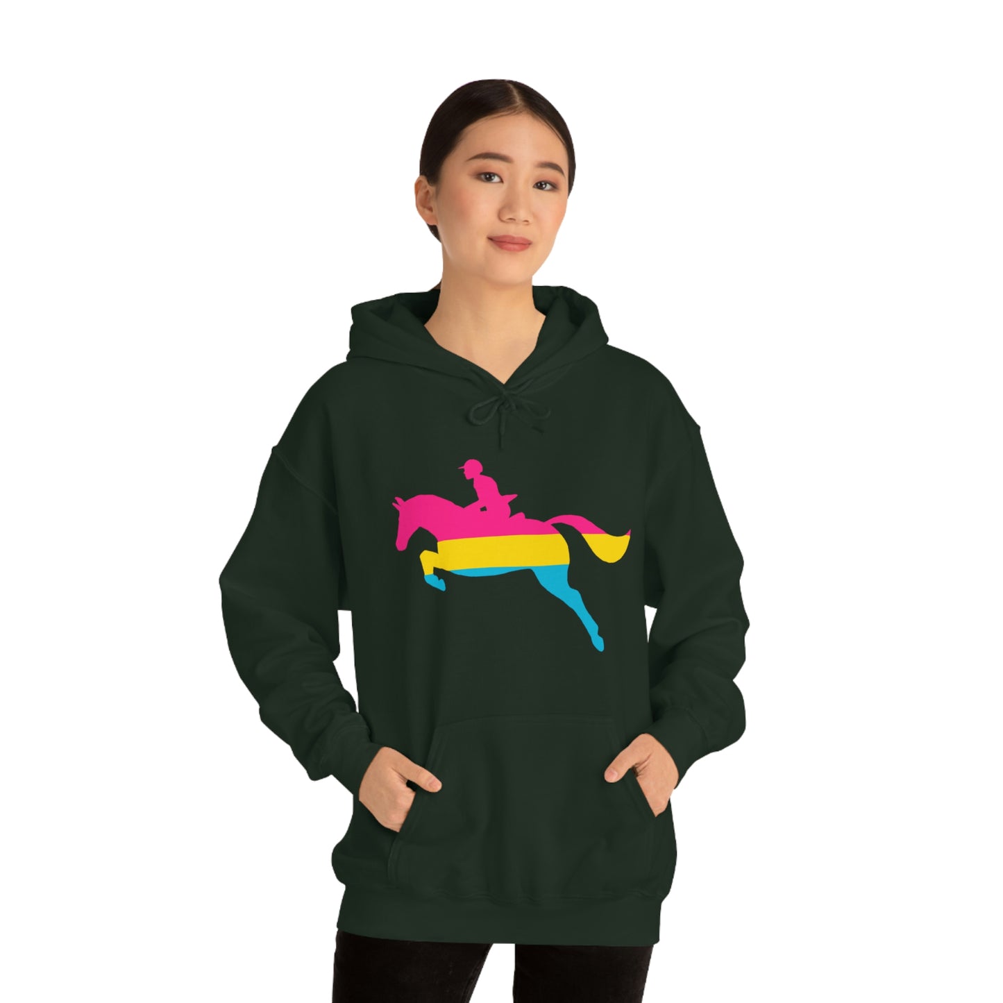 Pansexual - PRIDE, LOVE, and HORSES Hooded Sweatshirt