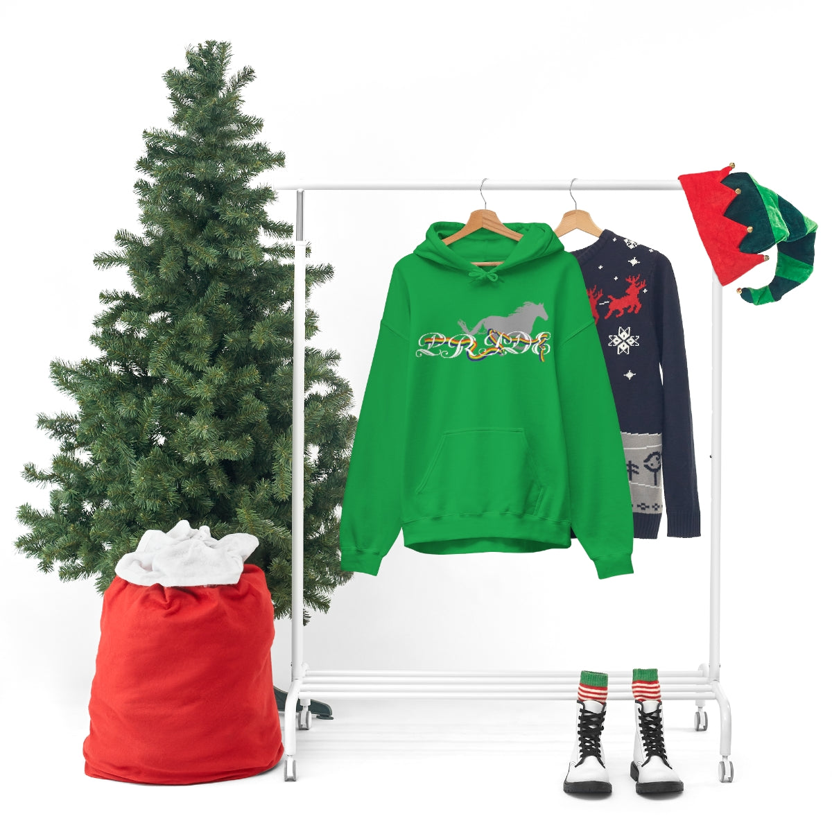 PRIDE in cursive Hooded Sweatshirt