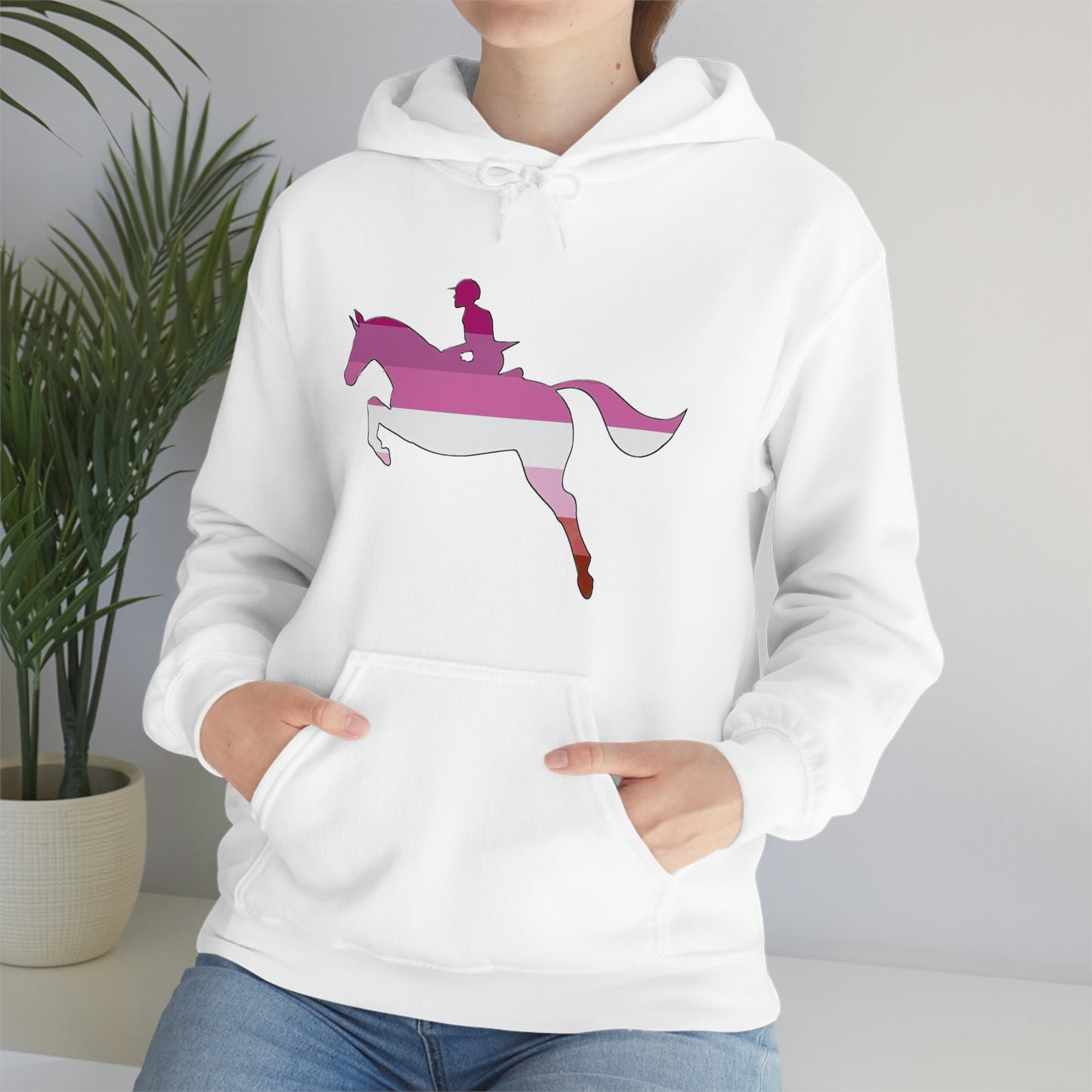 Lesbian - PRIDE, LOVE, and HORSES Hooded Sweatshirt