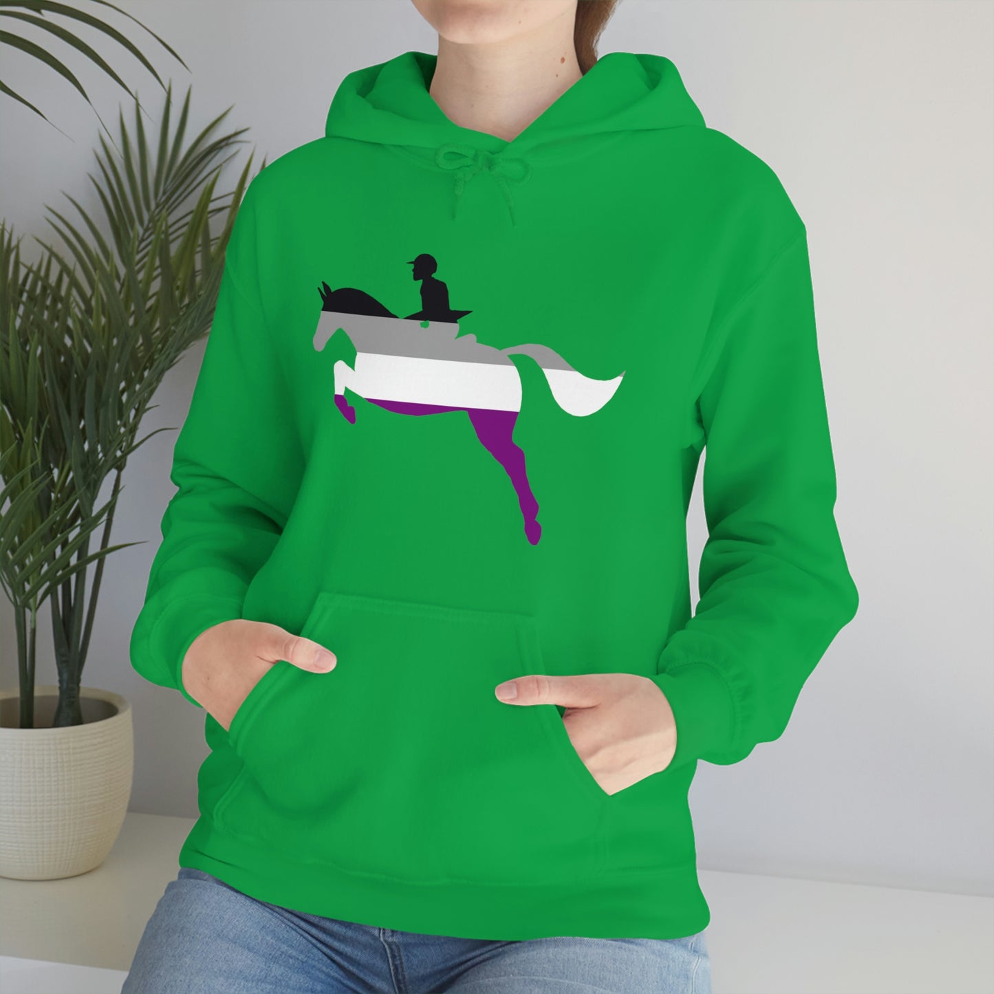 Asexual - PRIDE, LOVE, and HORSES Hooded Sweatshirt